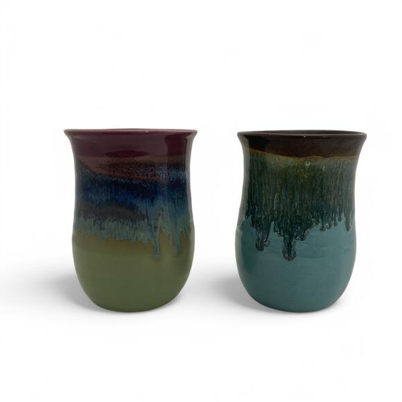 Clay In Motion Neher Pottery Hand Warmer Mugs Right Hand Signed 2014 2016 - Picture 8 of 9